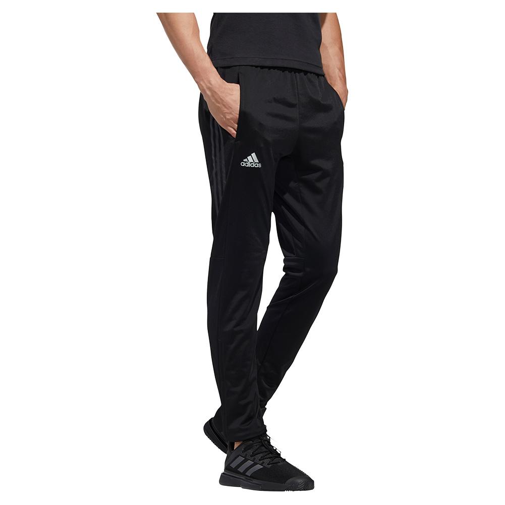 adidas Men`s 3 Stripes Knit Tennis Pant Black | Tennis Express