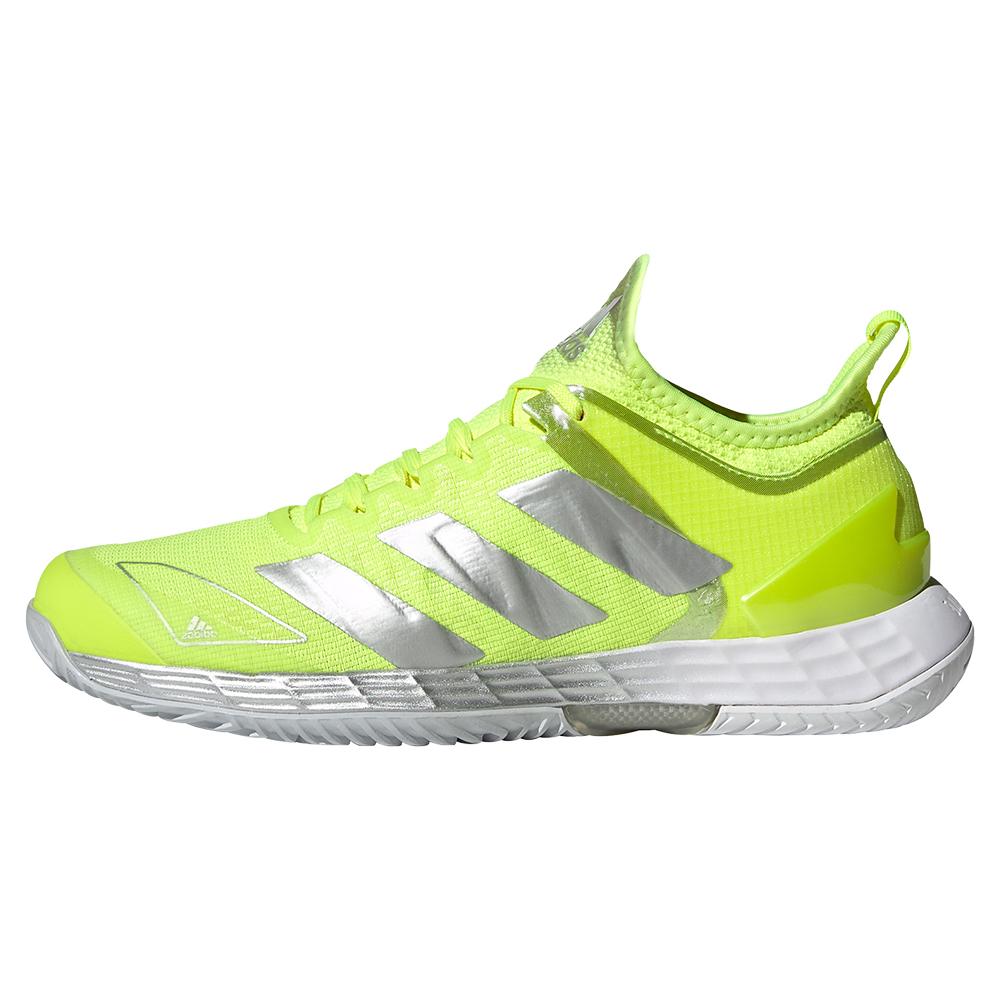 adidas Women`s adizero Ubersonic 4 Tennis Shoes Yellow & Silver