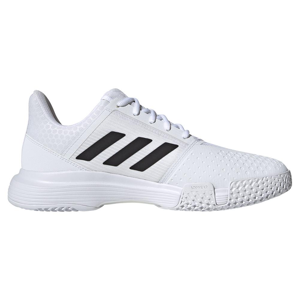 adidas Men`s CourtJam Bounce Tennis Shoes White and Core Black | Tennis ...
