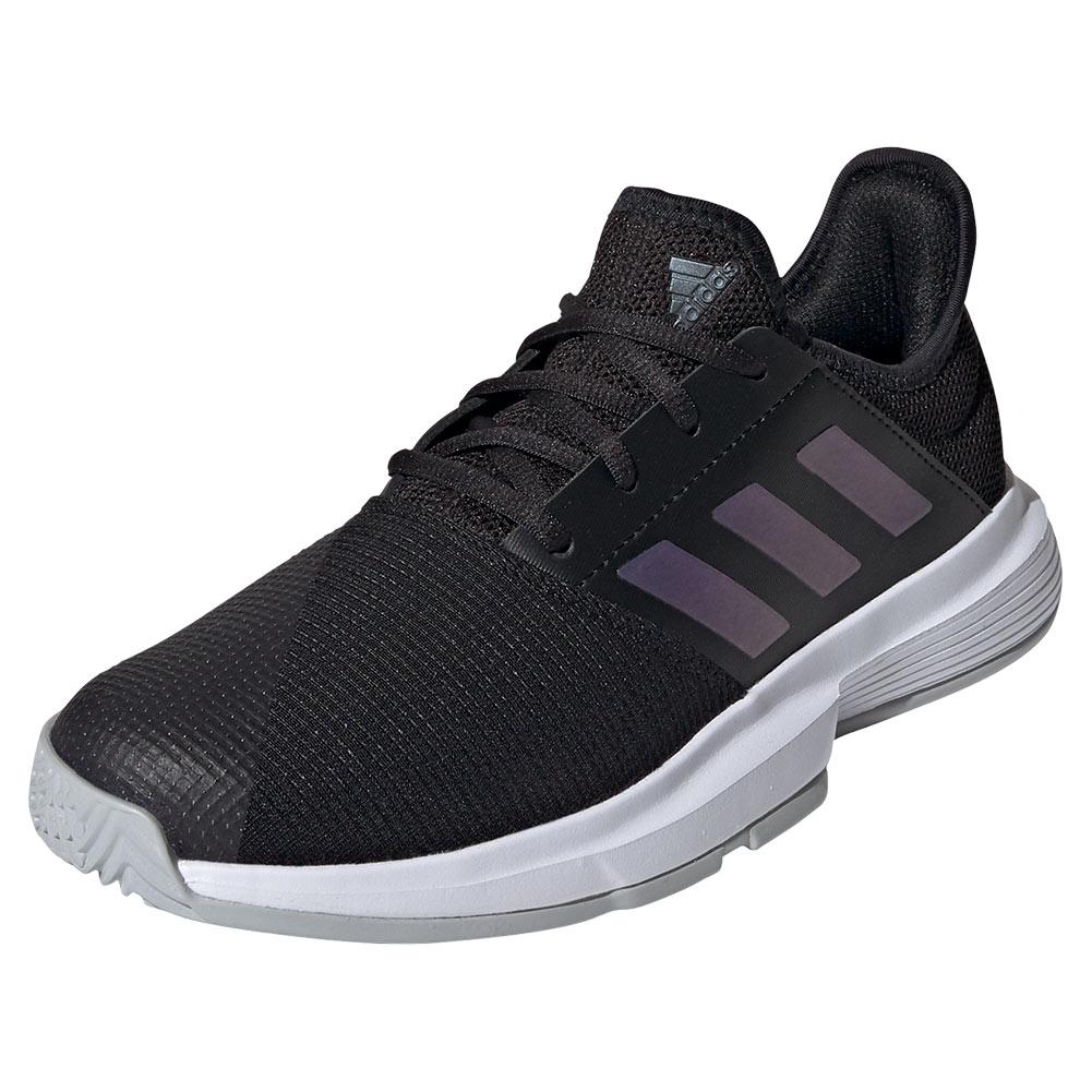 adidas black court shoes