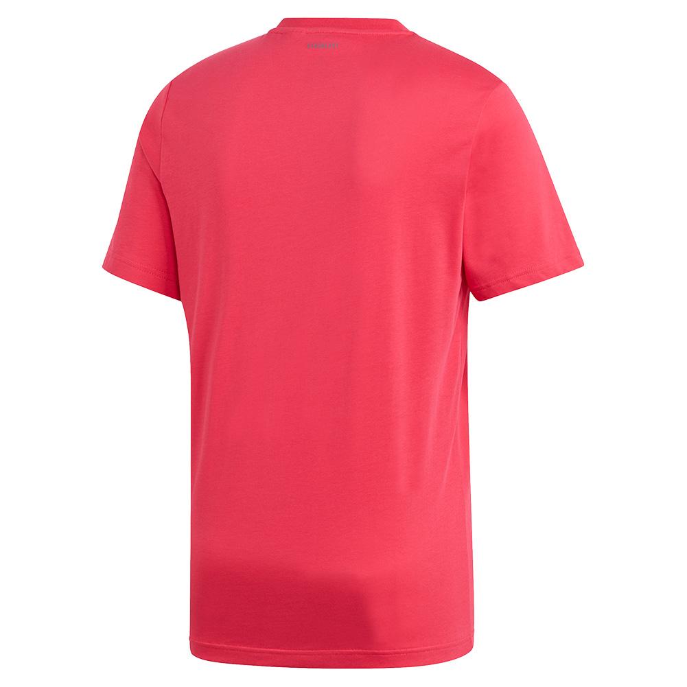 adidas Men's US Short Sleeve Tennis Tee Power Pink | Tennis Express