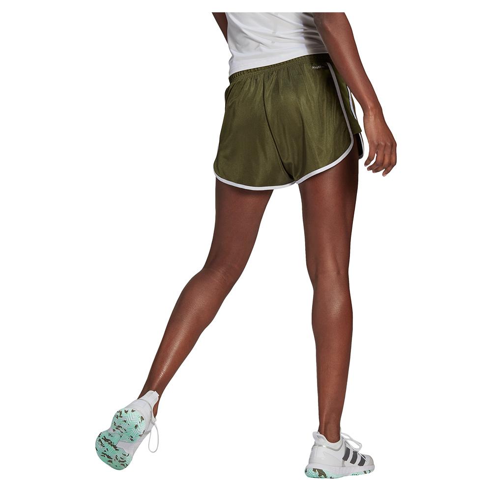 adidas Women's Club 2-in-1 Tennis Short in Wild Pine and White