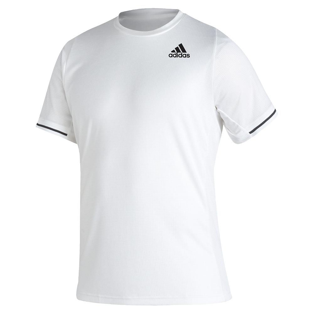 adidas Men's Freelift Tennis Top in White and Black