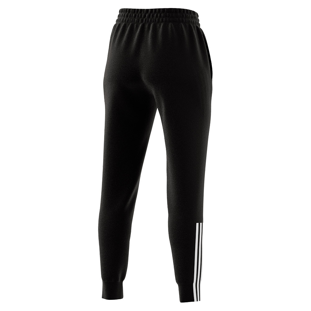 adidas Women`s 3-Stripes Doubleknit Pants Black and White