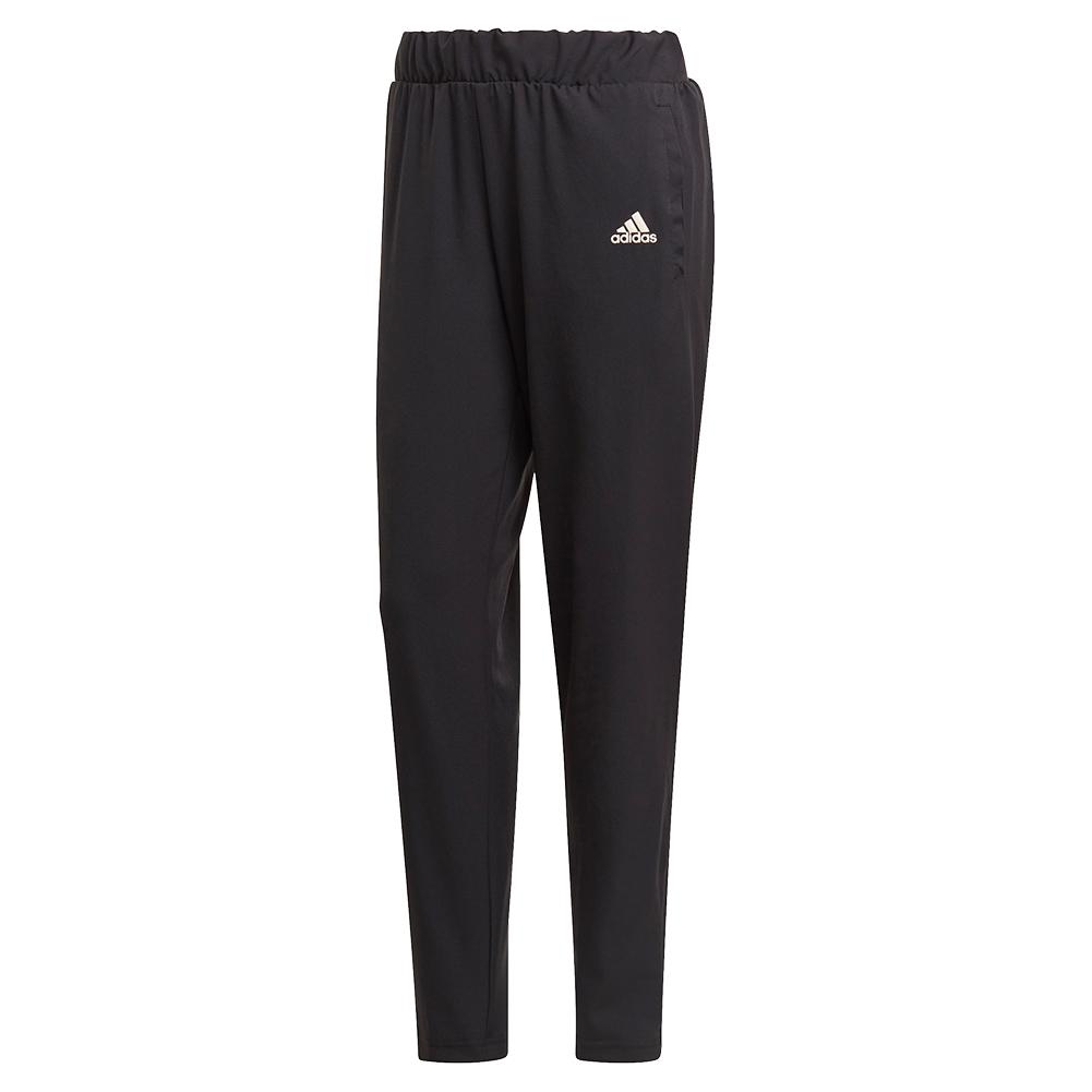 Adidas Women`s Primeblue Woven Tennis Pants in Black and White