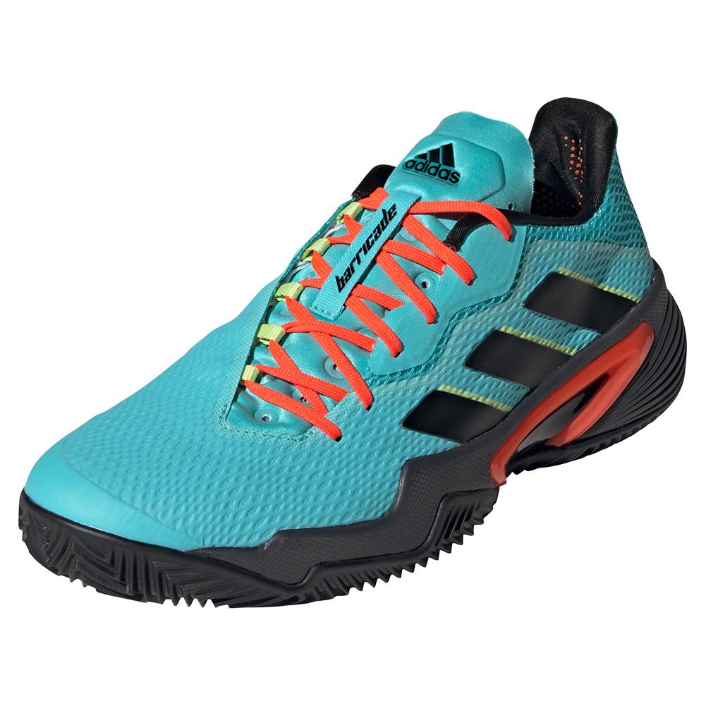 adidas Men`s Barricade Clay Tennis Shoes Pulse Aqua and Core Black