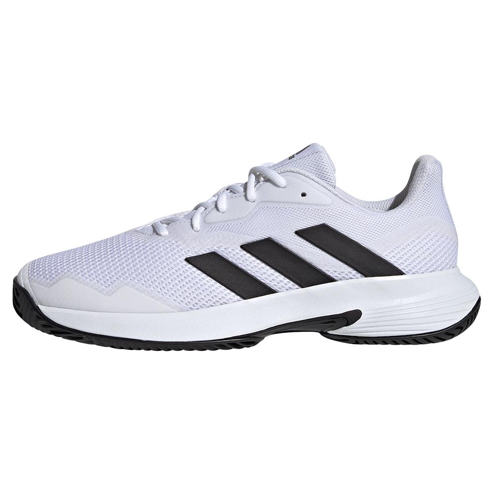 adidas Men`s CourtJam Control Tennis Shoes Footwear White and Core Black