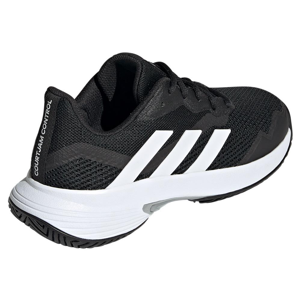 adidas Women`s CourtJam Control Tennis Shoes Core Black and Footwear White