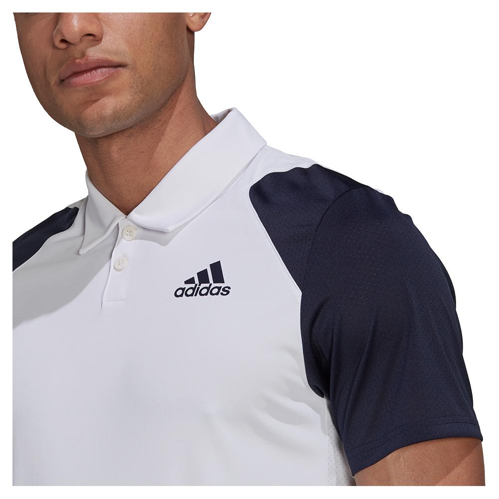 Adidas Men's Club Tennis Polo in White and Legend Ink
