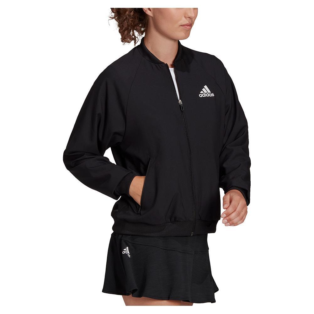 Adidas Women's Primeblue Woven Tenis Jacket in and White