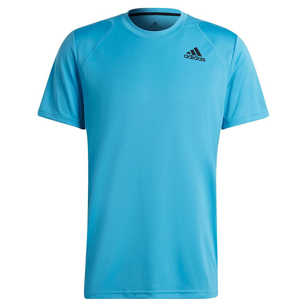 Adidas Men`s Club Tennis T-Shirt App Sky Rush and Black
