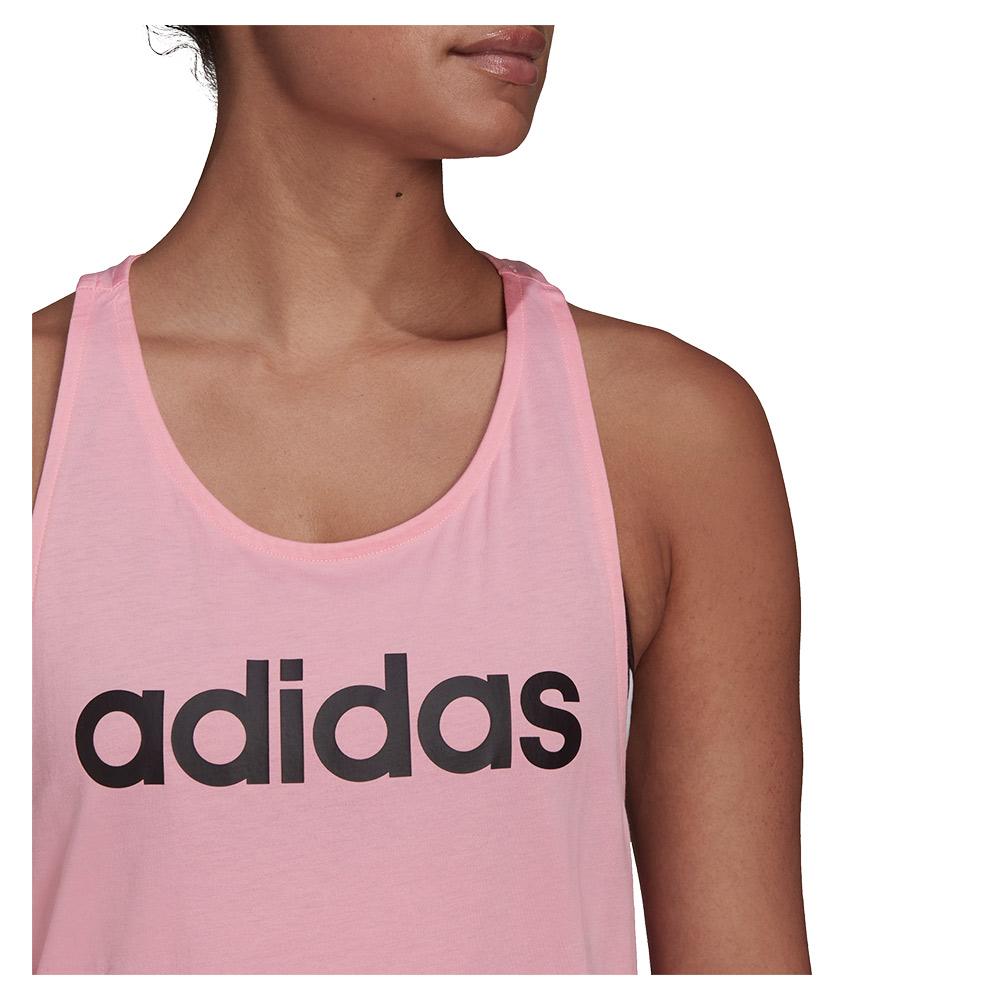 adidas Women`s Essentials Loose Tank Top Light Pink and Black