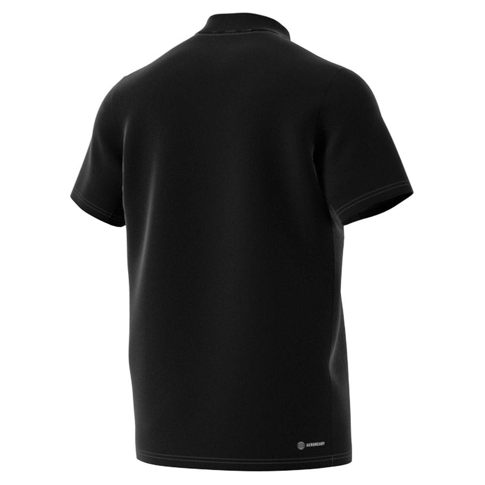 Adidas Men`s Club Pique Tennis Polo Shirt Black and White