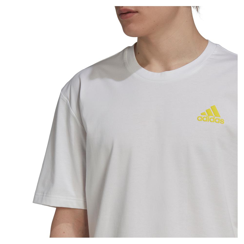 Adidas Men`s Clubhouse Ballin Tennis T-Shirt White