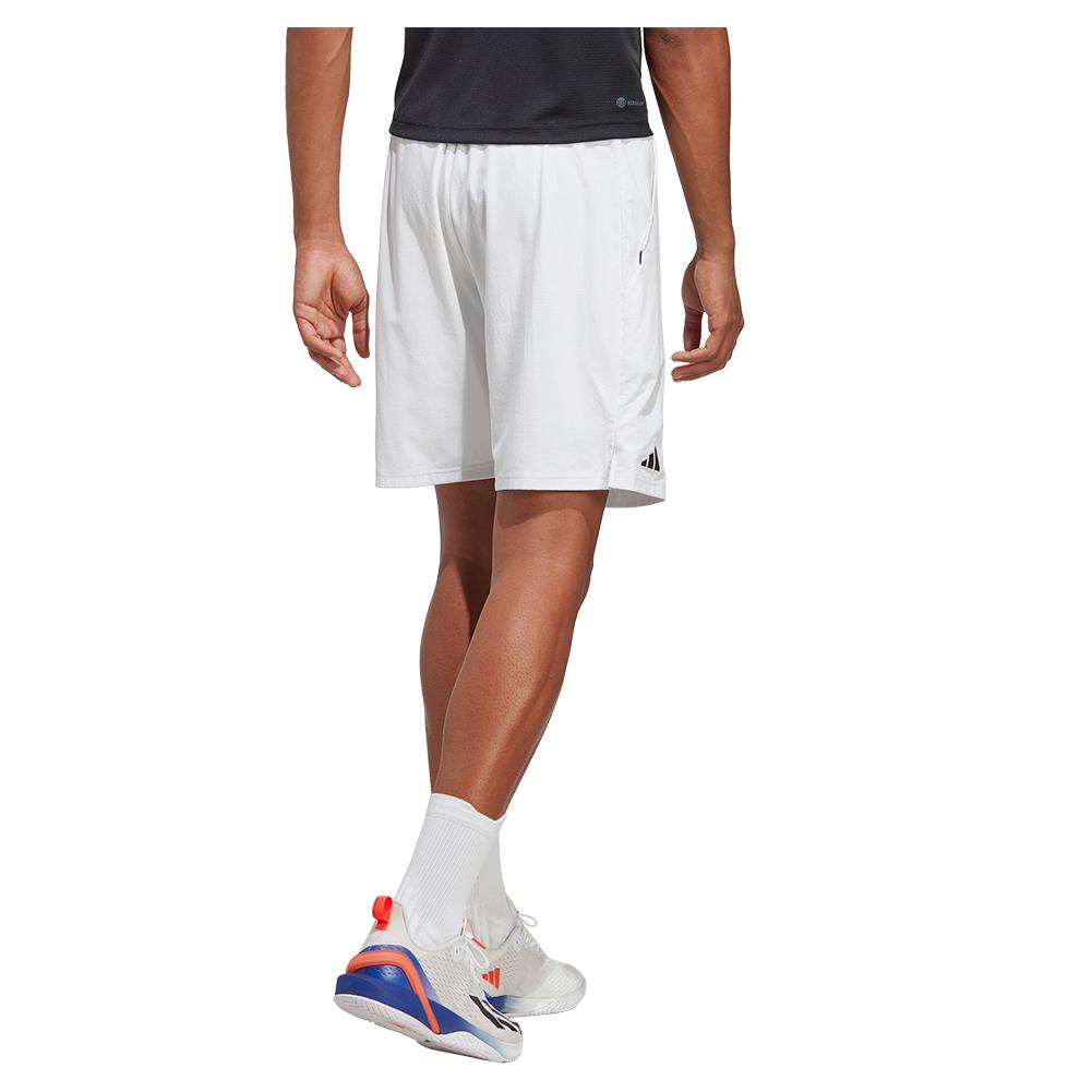 Adidas Men`s Ergo 9 Inch Tennis Shorts White