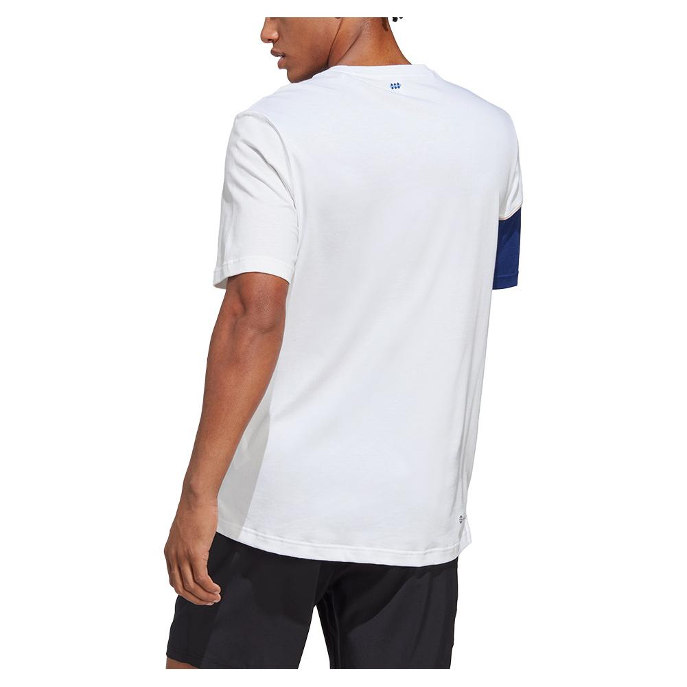 adidas Men`s Clubhouse Tennis Top White and Victory Blue