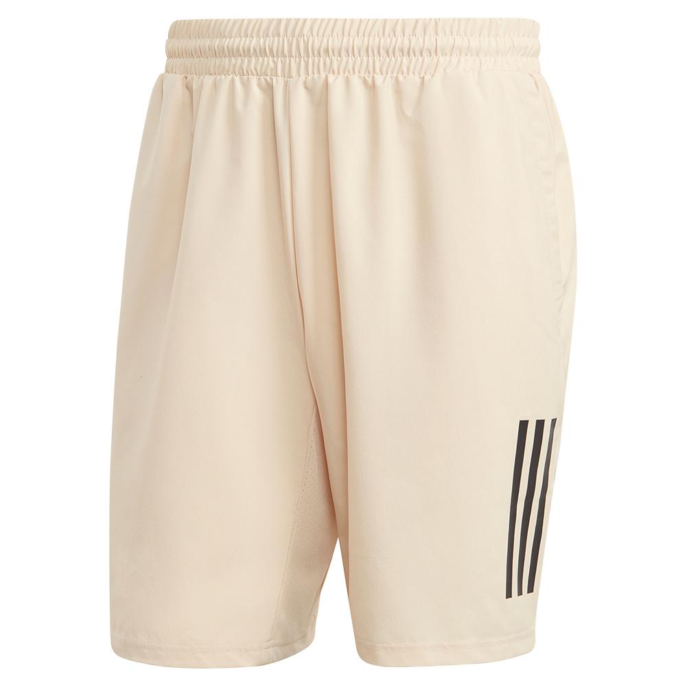Adidas Men`s Club 3-Stripe 9 Inch Tennis Shorts Sand Strata
