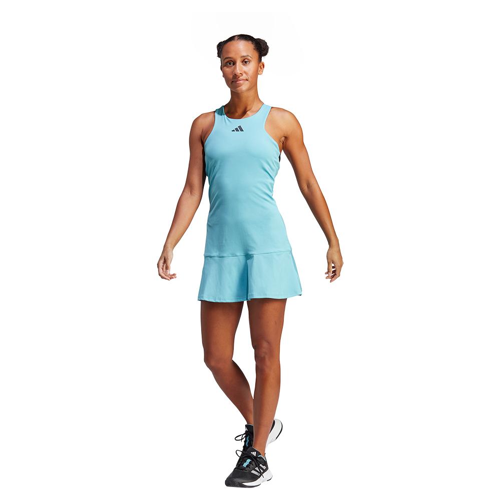 ADIDAS Women`s Y-Back Tennis Dress Preloved Blue