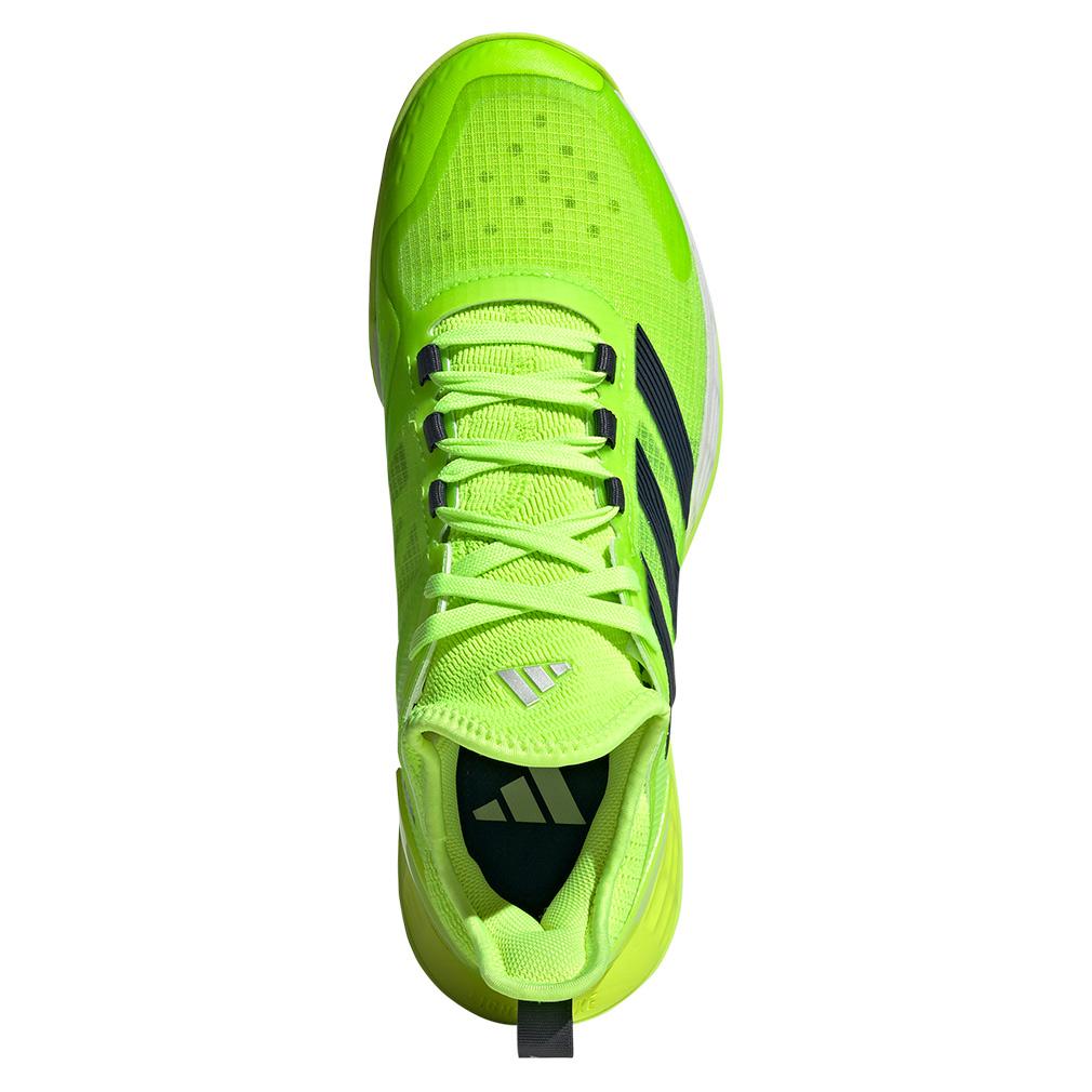 adidas Men`s adizero Ubersonic 4.1 Tennis Shoes Lucid Lemon and Shadow Navy