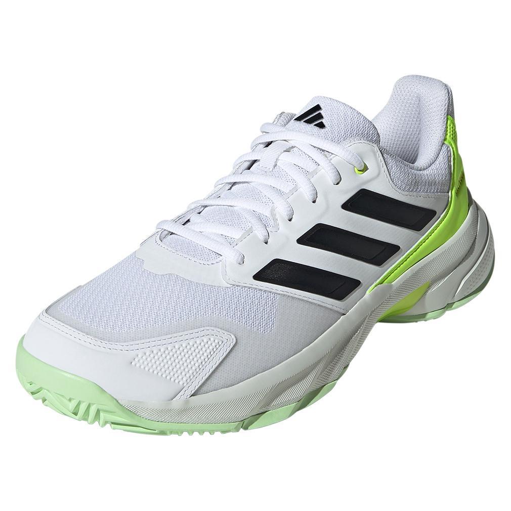 Lucid Lemon Men`s Shoes CourtJam Tennis Control adidas White and 3
