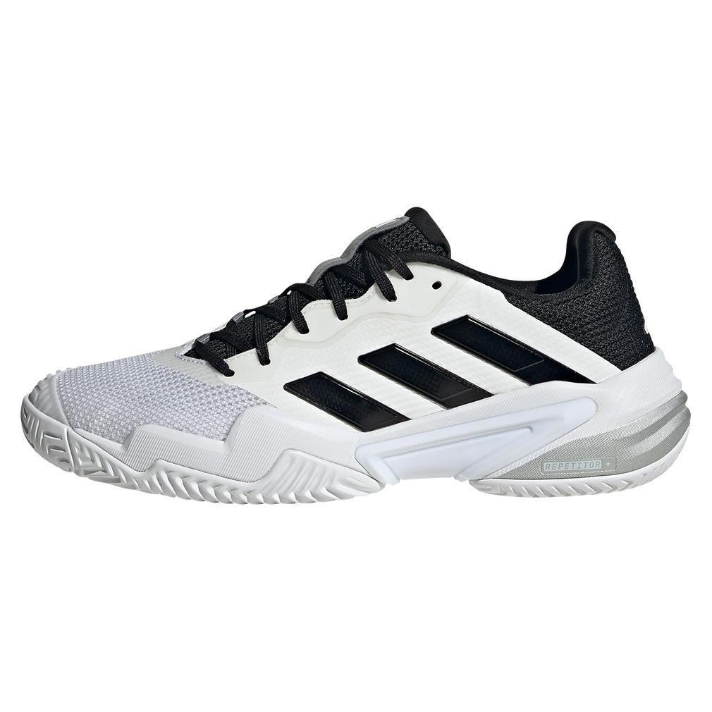 adidas Men`s Barricade 13 Tennis Shoes White and Core Black