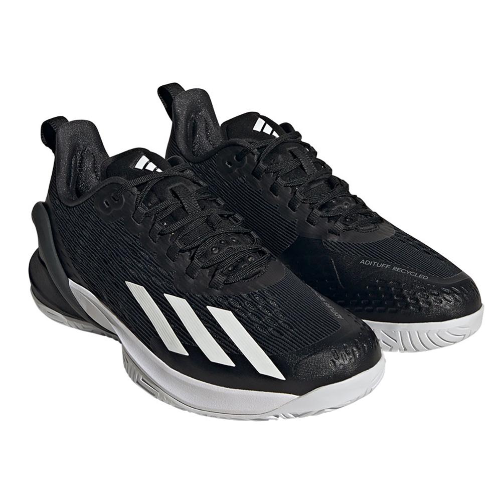 adidas Men`s Adizero Cybersonic Tennis Shoes Black and White