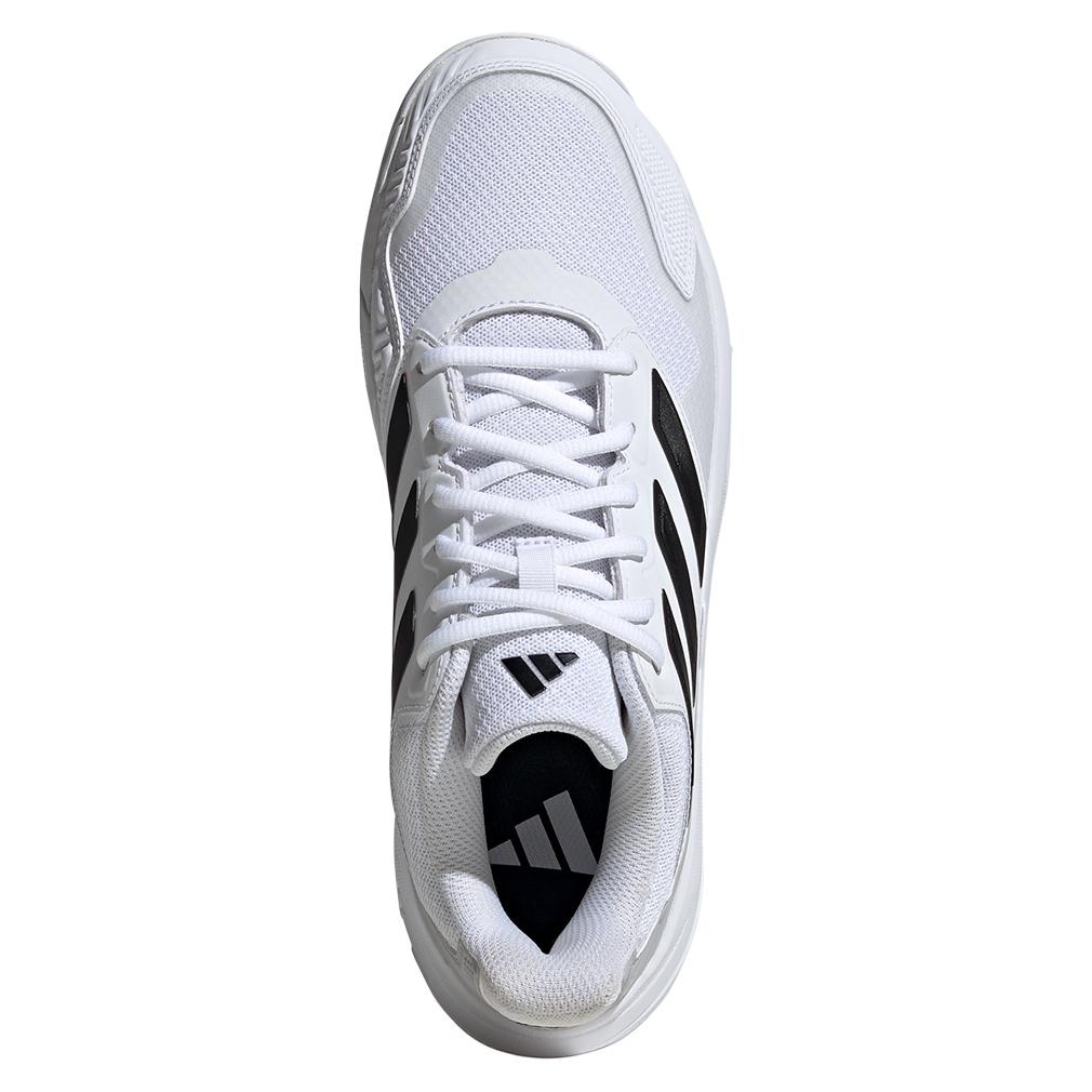 adidas Men`s CourtJam Control 3 Tennis Shoes White and Gray
