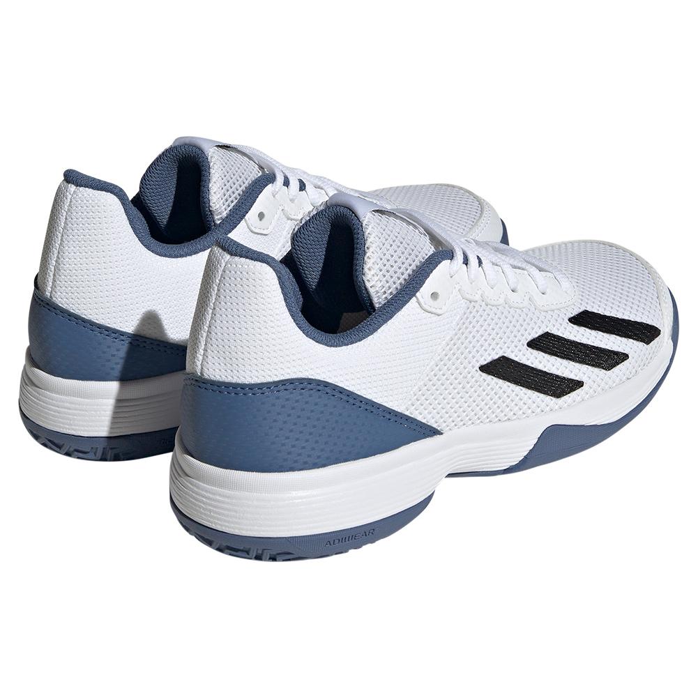 adidas Junior`s Courtflash Tennis Shoes White and Black