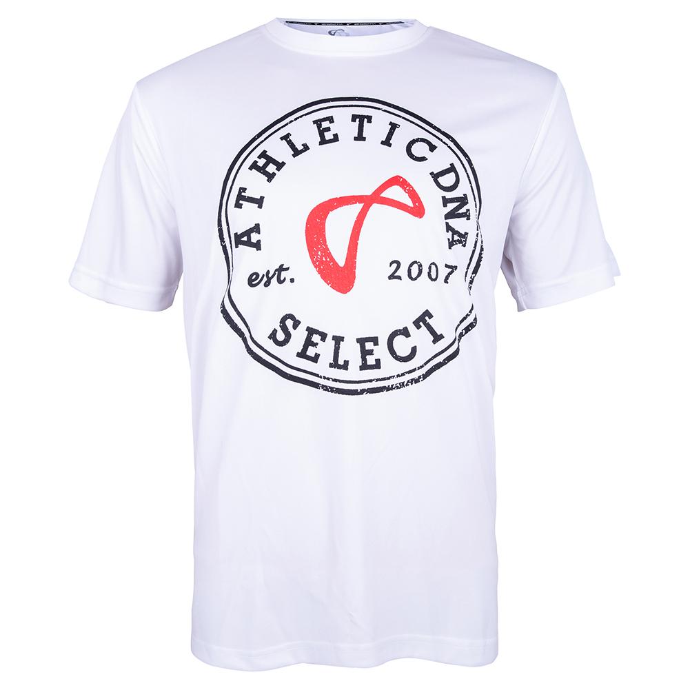 Athletic DNA Boys` Select Graphic Tennis Crew White