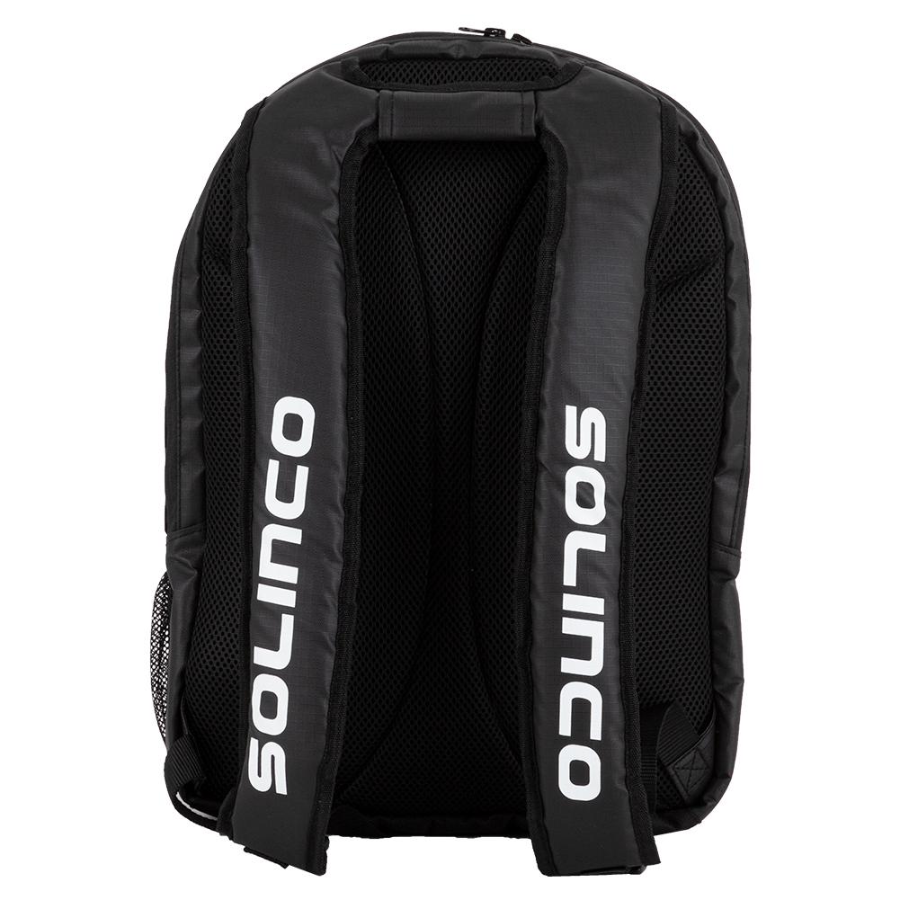 Solinco Tour Team Tennis Backpack White and Black with Green Zipper ...