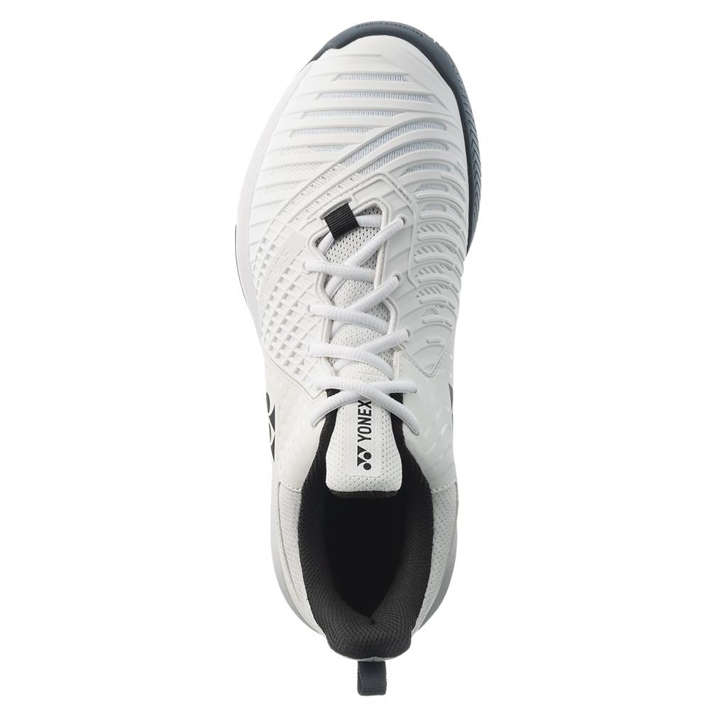 Yonex Unisex Sonicage 3 2E Width Tennis Shoes White and Black