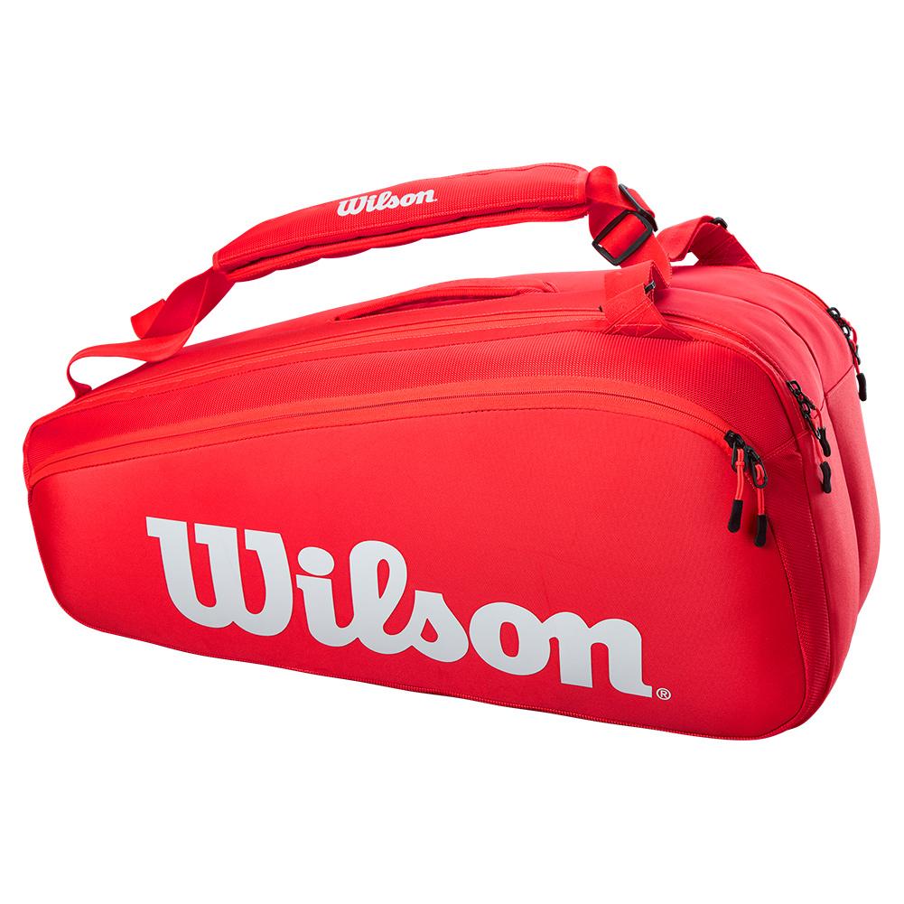 wilson super tour 9 pack red bag