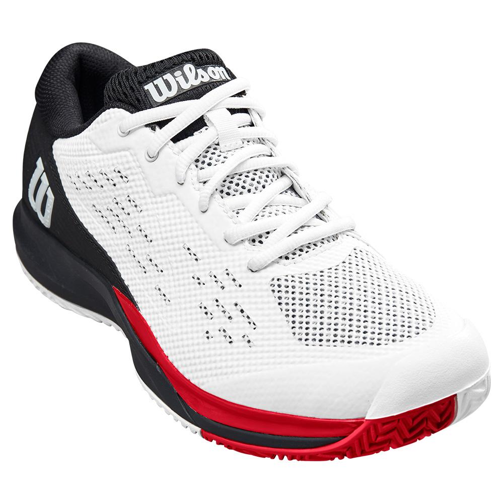 Wilson Men`s Rush Pro Ace (2E Width) Tennis Shoes White and Black