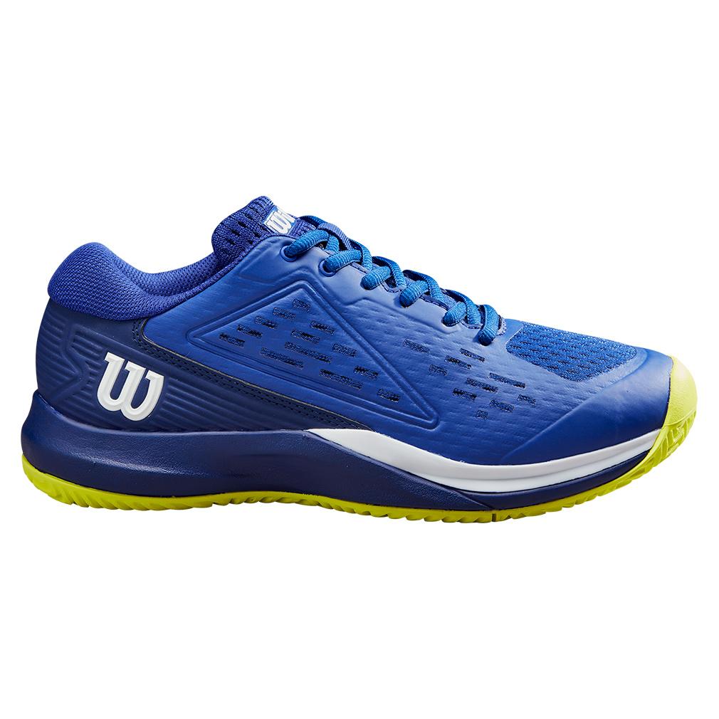 Wilson Junior`s Rush Pro Ace Tennis Shoes Blueing and Blue Print