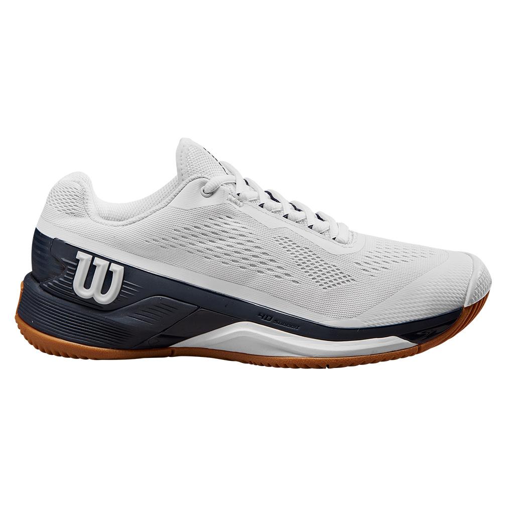 Wilson Women`s Rush Pro 4.0 Tennis Shoes White and Navy