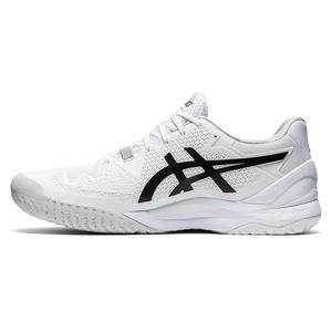 ASICS Men`s GEL-Resolution 8 Tennis Shoes White and Black | Tennis ...