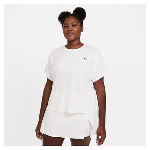 Nike Women's Court Dri-FIT Victory Short Sleeve Tennis Top Plus Size