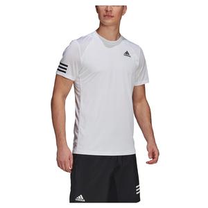 adidas Men`s Tennis Top Club 3-Stripe White & Black