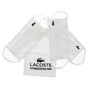 Lacoste Tennis Face Masks White (3 Pack)