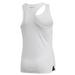 Adidas Girls' Club Tennis Tank in White and Matte Silver